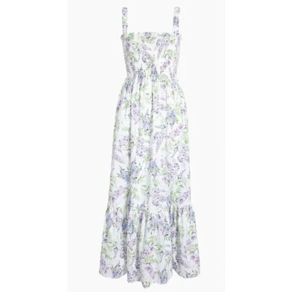 Hill House Home Anjuli Floral Wisteria Tiered Maxi Length Dress Women's XL NEW - Picture 1 of 6